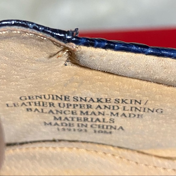 SOLD! 10 Giorgio Brutini Rare Blue Genuine Snake skin Oxford DJ Rectangle P-ownd - Picture 7 of 7
